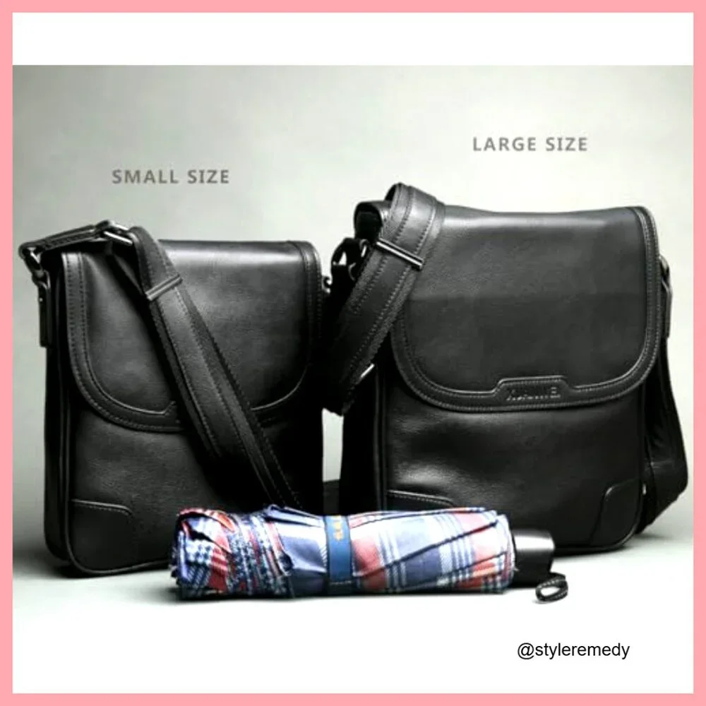 Full Grain Cowhide Messenger Bag for Tablets and Business Work